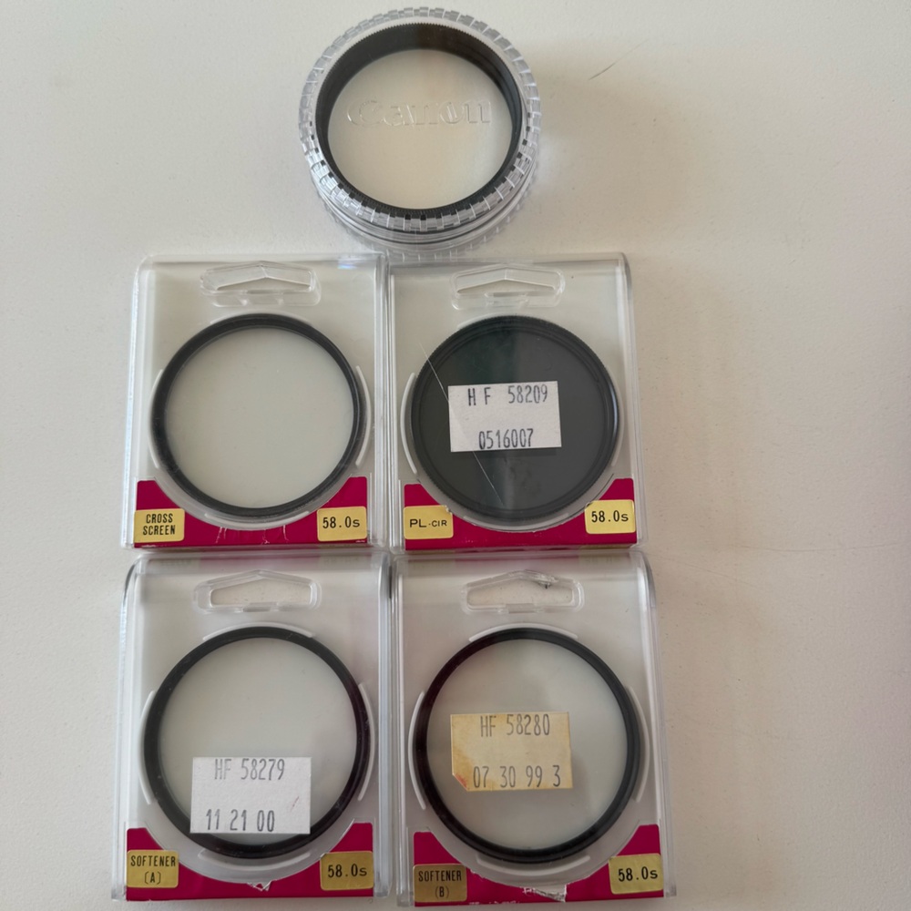 Canon Lens Filters Set 58mm Set of 5